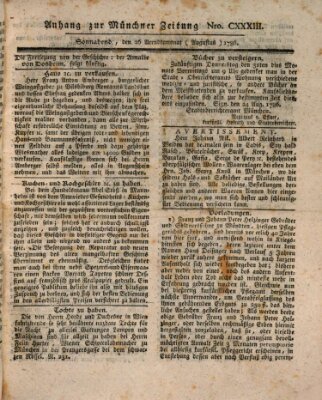 Münchner Zeitung (Süddeutsche Presse) Samstag 26. August 1786