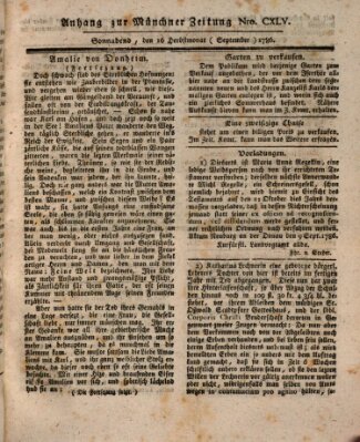 Münchner Zeitung (Süddeutsche Presse) Samstag 16. September 1786