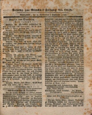 Münchner Zeitung (Süddeutsche Presse) Samstag 23. September 1786