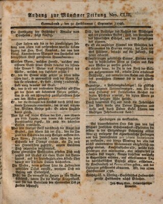 Münchner Zeitung (Süddeutsche Presse) Samstag 30. September 1786