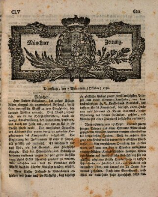 Münchner Zeitung (Süddeutsche Presse) Dienstag 3. Oktober 1786