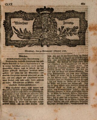 Münchner Zeitung (Süddeutsche Presse) Montag 30. Oktober 1786