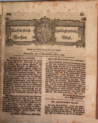 Kurfürstlich gnädigst privilegirte Münchner-Zeitung (Süddeutsche Presse) Mittwoch 16. Mai 1787