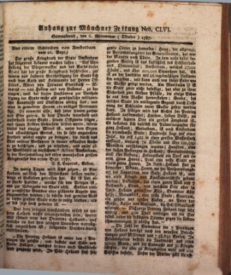 Kurfürstlich gnädigst privilegirte Münchner-Zeitung (Süddeutsche Presse) Samstag 6. Oktober 1787