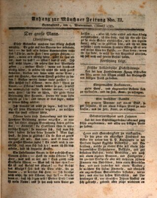 Kurfürstlich gnädigst privilegirte Münchner-Zeitung (Süddeutsche Presse) Samstag 5. Januar 1788