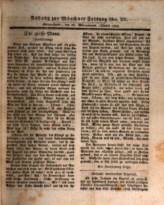 Kurfürstlich gnädigst privilegirte Münchner-Zeitung (Süddeutsche Presse) Samstag 26. Januar 1788