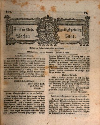 Kurfürstlich gnädigst privilegirte Münchner-Zeitung (Süddeutsche Presse) Mittwoch 6. Februar 1788