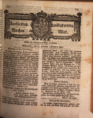 Kurfürstlich gnädigst privilegirte Münchner-Zeitung (Süddeutsche Presse) Mittwoch 13. Februar 1788