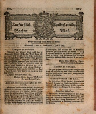 Kurfürstlich gnädigst privilegirte Münchner-Zeitung (Süddeutsche Presse) Mittwoch 18. Juni 1788