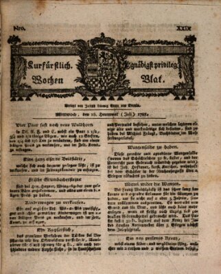 Kurfürstlich gnädigst privilegirte Münchner-Zeitung (Süddeutsche Presse) Mittwoch 16. Juli 1788