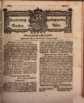 Kurfürstlich gnädigst privilegirte Münchner-Zeitung (Süddeutsche Presse) Mittwoch 27. August 1788