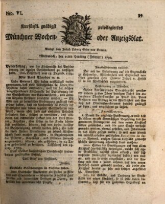 Kurfürstlich gnädigst privilegirte Münchner-Zeitung (Süddeutsche Presse) Mittwoch 10. Februar 1790