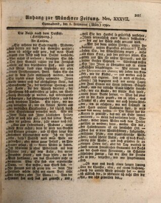 Kurfürstlich gnädigst privilegirte Münchner-Zeitung (Süddeutsche Presse) Samstag 6. März 1790