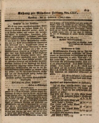 Kurfürstlich gnädigst privilegirte Münchner-Zeitung (Süddeutsche Presse) Samstag 23. Juli 1791