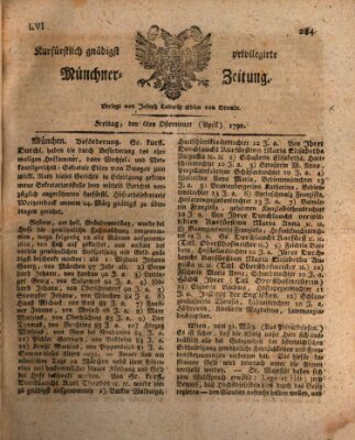 Kurfürstlich gnädigst privilegirte Münchner-Zeitung (Süddeutsche Presse) Freitag 6. April 1792