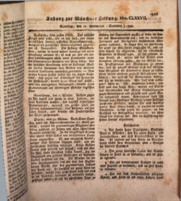 Kurfürstlich gnädigst privilegirte Münchner-Zeitung (Süddeutsche Presse) Samstag 10. November 1792