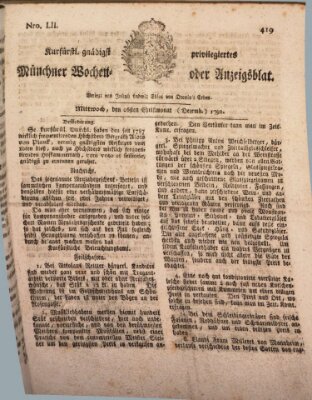 Kurfürstlich gnädigst privilegirte Münchner-Zeitung (Süddeutsche Presse) Mittwoch 26. Dezember 1792