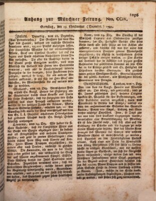 Kurfürstlich gnädigst privilegirte Münchner-Zeitung (Süddeutsche Presse) Samstag 29. Dezember 1792