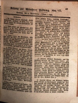 Kurfürstlich gnädigst privilegirte Münchner-Zeitung (Süddeutsche Presse) Samstag 12. Januar 1793