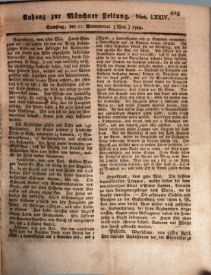 Kurfürstlich gnädigst privilegirte Münchner-Zeitung (Süddeutsche Presse) Samstag 11. Mai 1793