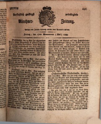 Kurfürstlich gnädigst privilegirte Münchner-Zeitung (Süddeutsche Presse) Freitag 17. Mai 1793