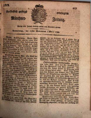 Kurfürstlich gnädigst privilegirte Münchner-Zeitung (Süddeutsche Presse) Donnerstag 23. Mai 1793