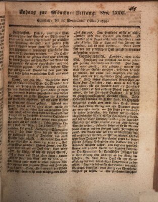 Kurfürstlich gnädigst privilegirte Münchner-Zeitung (Süddeutsche Presse) Samstag 25. Mai 1793