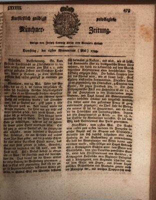 Kurfürstlich gnädigst privilegirte Münchner-Zeitung (Süddeutsche Presse) Dienstag 28. Mai 1793