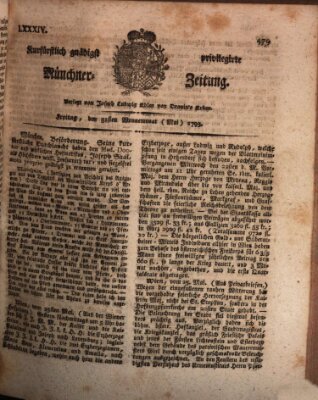 Kurfürstlich gnädigst privilegirte Münchner-Zeitung (Süddeutsche Presse) Freitag 31. Mai 1793