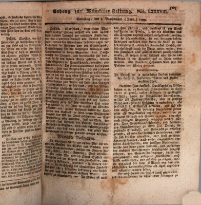 Kurfürstlich gnädigst privilegirte Münchner-Zeitung (Süddeutsche Presse) Samstag 8. Juni 1793