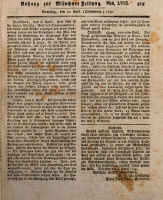 Kurfürstlich gnädigst privilegirte Münchner-Zeitung (Süddeutsche Presse) Samstag 12. April 1794