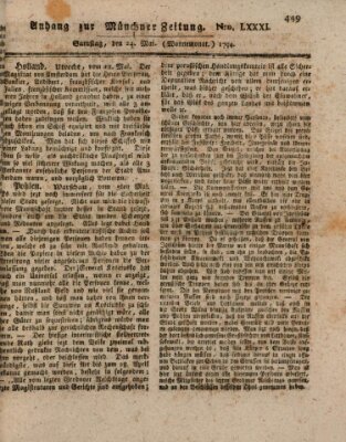 Kurfürstlich gnädigst privilegirte Münchner-Zeitung (Süddeutsche Presse) Samstag 24. Mai 1794
