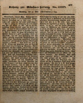 Kurfürstlich gnädigst privilegirte Münchner-Zeitung (Süddeutsche Presse) Samstag 31. Mai 1794