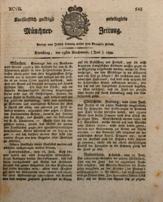 Kurfürstlich gnädigst privilegirte Münchner-Zeitung (Süddeutsche Presse) Dienstag 24. Juni 1794