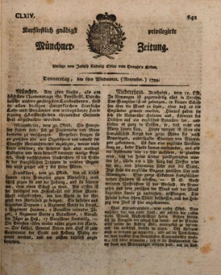 Kurfürstlich gnädigst privilegirte Münchner-Zeitung (Süddeutsche Presse) Donnerstag 6. November 1794