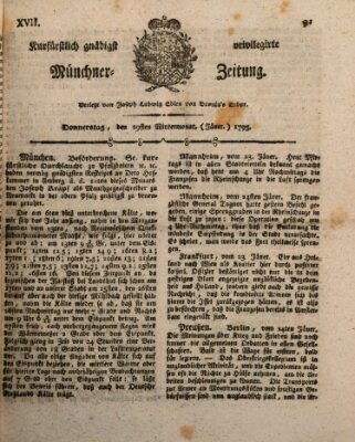 Kurfürstlich gnädigst privilegirte Münchner-Zeitung (Süddeutsche Presse) Donnerstag 29. Januar 1795