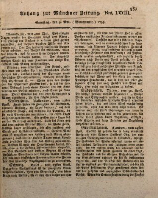 Kurfürstlich gnädigst privilegirte Münchner-Zeitung (Süddeutsche Presse) Samstag 9. Mai 1795