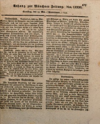 Kurfürstlich gnädigst privilegirte Münchner-Zeitung (Süddeutsche Presse) Samstag 23. Mai 1795