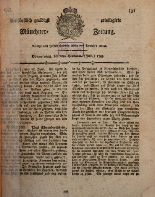 Kurfürstlich gnädigst privilegirte Münchner-Zeitung (Süddeutsche Presse) Donnerstag 2. Juli 1795