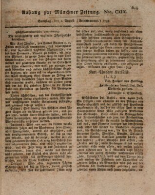 Kurfürstlich gnädigst privilegirte Münchner-Zeitung (Süddeutsche Presse) Samstag 1. August 1795