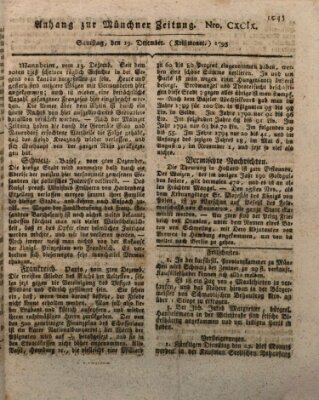 Kurfürstlich gnädigst privilegirte Münchner-Zeitung (Süddeutsche Presse) Samstag 19. Dezember 1795