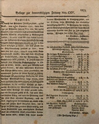 Kurfürstlich gnädigst privilegirte Münchner-Zeitung (Süddeutsche Presse) Donnerstag 31. Dezember 1795