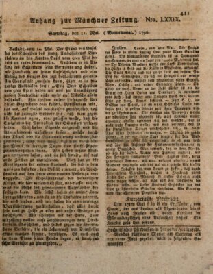 Kurfürstlich gnädigst privilegirte Münchner-Zeitung (Süddeutsche Presse) Samstag 21. Mai 1796