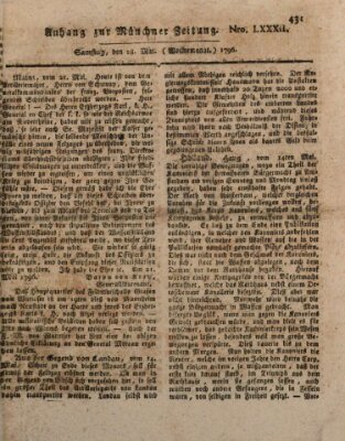 Kurfürstlich gnädigst privilegirte Münchner-Zeitung (Süddeutsche Presse) Samstag 28. Mai 1796