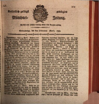 Kurfürstlich gnädigst privilegirte Münchner-Zeitung (Süddeutsche Presse) Donnerstag 6. April 1797