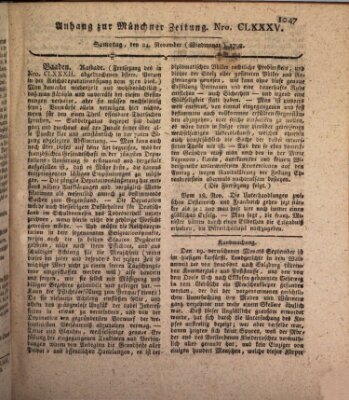 Kurfürstlich gnädigst privilegirte Münchner-Zeitung (Süddeutsche Presse) Samstag 24. November 1798