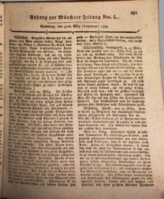 Kurfürstlich gnädigst privilegirte Münchner-Zeitung (Süddeutsche Presse) Samstag 30. März 1799