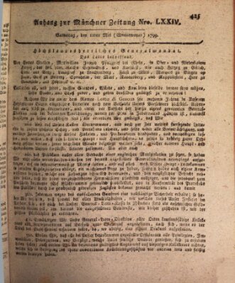 Kurfürstlich gnädigst privilegirte Münchner-Zeitung (Süddeutsche Presse) Samstag 11. Mai 1799