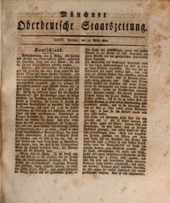 Münchner oberdeutsche Staatszeitung (Süddeutsche Presse) Freitag 28. März 1800