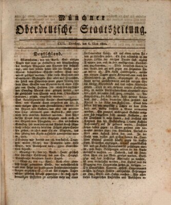Münchner oberdeutsche Staatszeitung (Süddeutsche Presse) Dienstag 6. Mai 1800